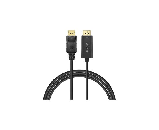 Kabelis Savio DisplayPort - HDMI 1.5m