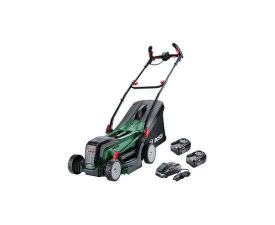 Akumulatora zāles pļāvējs Bosch UniversalRotak 2x18V-37-550; 18 V; 2x4,0 Ah akum.