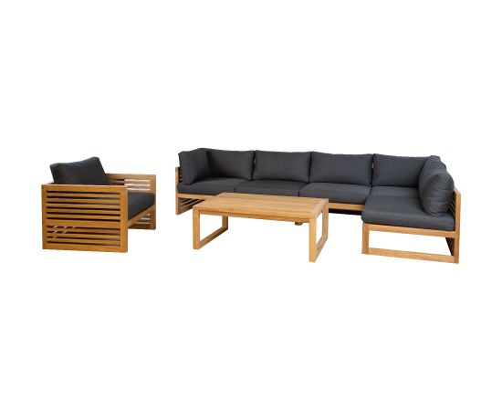 Set SERENITY corner sofa 2+2+1, table and armchair