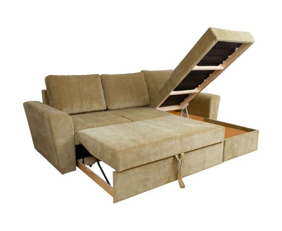 Corner sofa bed INGMAR olive green