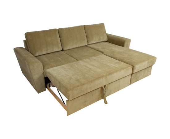 Corner sofa bed INGMAR olive green