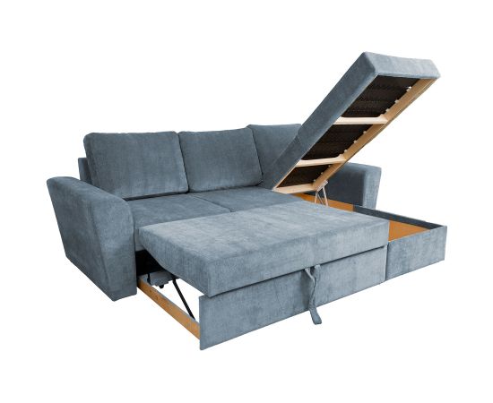 Corner sofa bed INGMAR sea blue