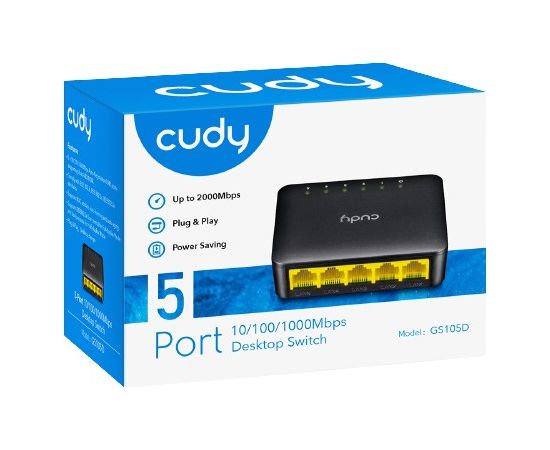 Cudy GS105D network switch Gigabit Ethernet (10/100/1000) Black