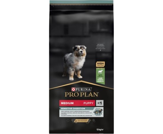 Purina Pro Plan Medium Puppy Sensitiv Optidigest - Lamb - dry food for dogs - 12 kg