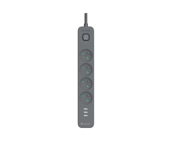 Tracer 47027 Power Line+ 1.5m (4 outlets +3x USB A, 5V 2,4A)