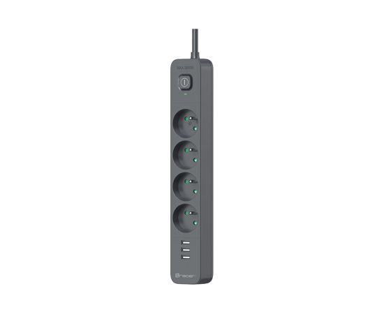 Tracer 47027 Power Line+ 1.5m (4 outlets +3x USB A, 5V 2,4A)