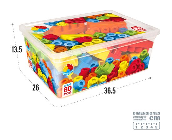 Konstruktora kļuči no ABS plastmasas 80 elem. 18 m+ CB49281