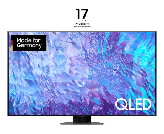 Telewizor Samsung SAMSUNG GQ-55Q80C, QLED TV - 55 - silver, UltraHD/4K, SmartTV, WLAN, Bluetooth, HDR, FreeSync, 100Hz panel