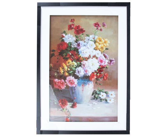 Wall art PICTURE LAND framed 50x70cm, bouquet