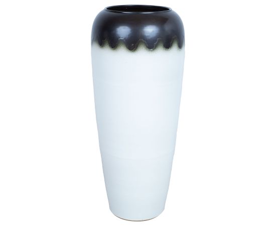 Ceramic vase TITAN STONE H90cm, brown/white