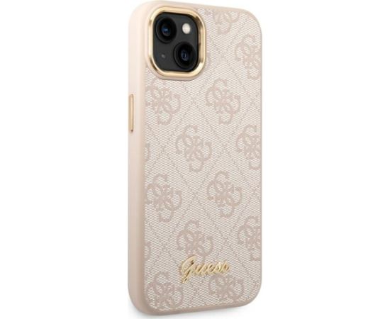 Guess PC|TPU 4G Metal Camera Outline Case for iPhone 14 Pink