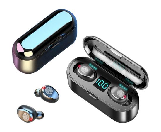 Fusion ZS2P Airpods Bluetooth 5.0 Austiņas ar Mikrofonu melnas