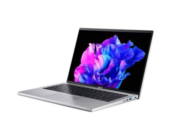 Notebook ACER Swift SFG14-71-580Y CPU  Core i5 i5-1335U 1300 MHz 14" 2880x1800 RAM 16GB LPDDR5 SSD 512GB Iris Xe Graphics Integrated ENG Card Reader microSD Windows 11 Home Pure Silver 1.32 kg NX.KMZEL.003