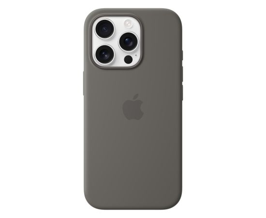 Apple iPhone 16 Pro Silicone Case with MagSafe Stone Gray