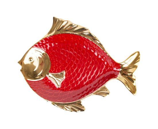 Plate GOLDFISH 44x36cm, red