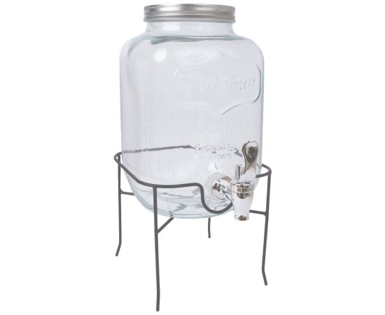 Glass jar PARTY 4L, with iron stand