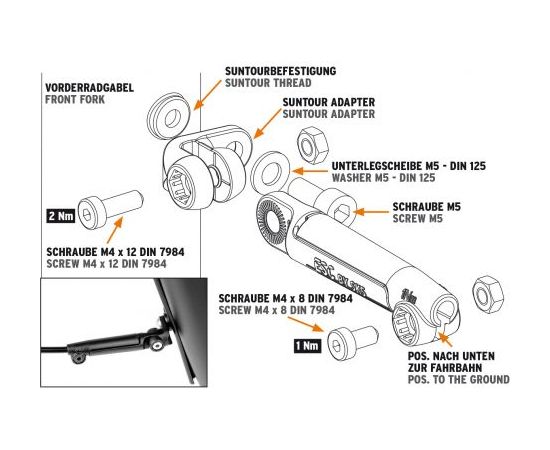 SKS Rock Shock/Suntour Fork Angled