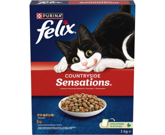 PURINA Felix Countryside Sensations - dry cat food - 1kg