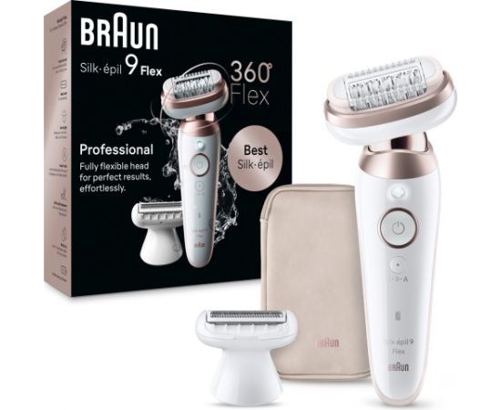 BRAUN SES9-030 3D Silk 9 epilators 3D RST, komplektā uzgaļi