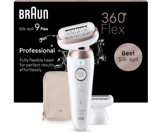 BRAUN SES9-030 3D Silk 9 epilators 3D RST, komplektā uzgaļi