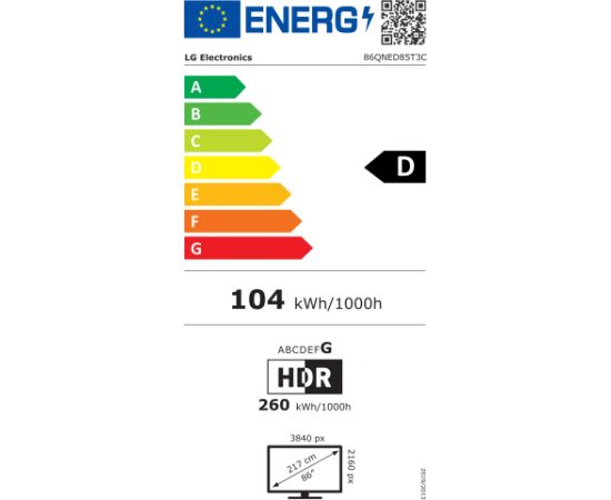 LG 86QNED85T3C QNED 4K 86" Smart televizors (2024)
