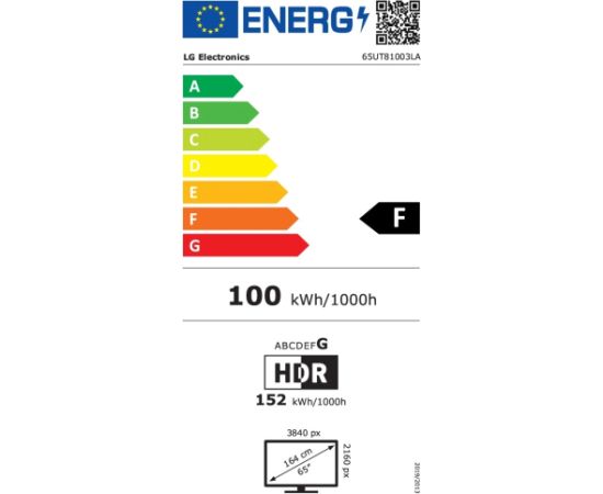 LG 65UT81003LA 4K 65" LED televizors