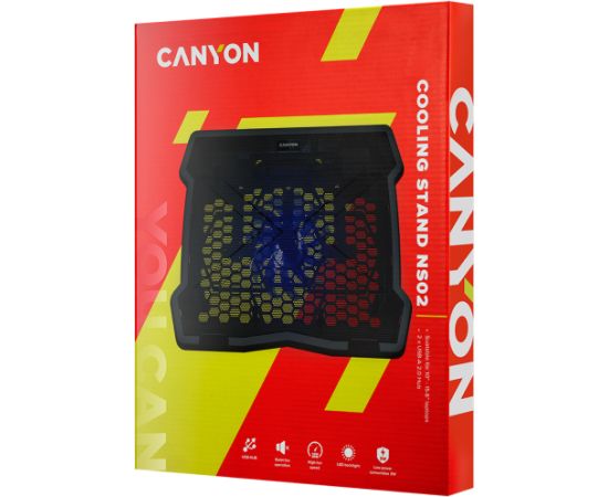 CANYON cooler NS02 1Fan 2USB LED Black