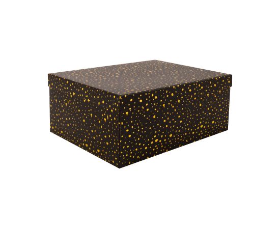 Box DIANA-6, with a lid 27x20xH12cm, black/gold