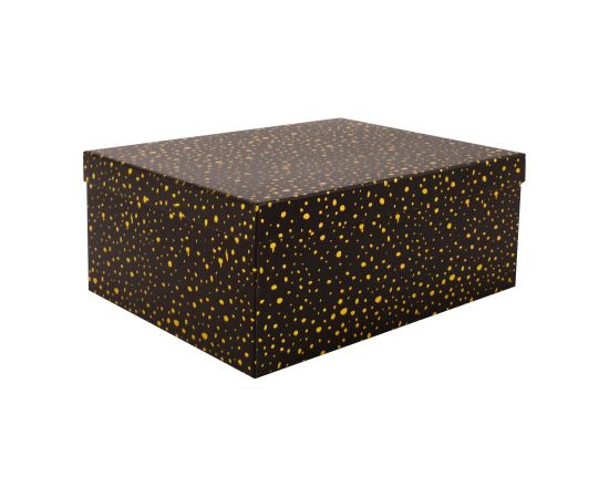 Box DIANA-4, with a lid 31x23xH14cm, black/gold