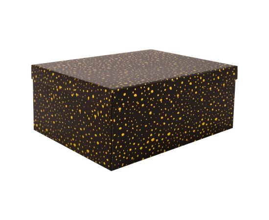 Box DIANA-2, with a lid 35x27xH15,7cm, black/gold