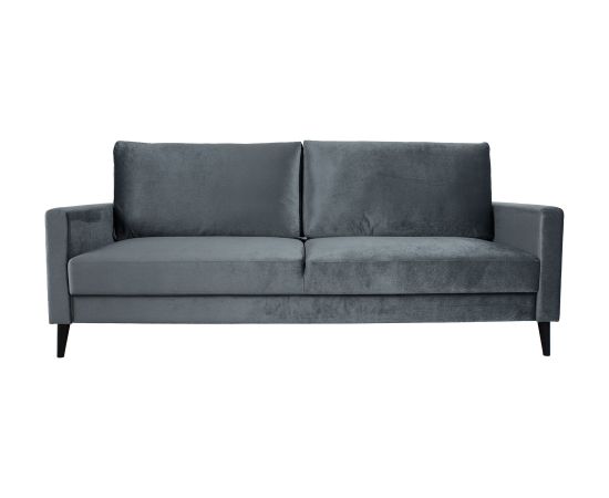 Sofa bed ANNA with storage box, grey velvet