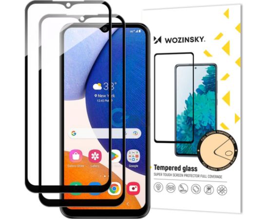 Wozinsky -  Wozinsky 2x Full Glue Tempered Glass Samsung Galaxy A14 5G / A14 9H Full Screen Tempered Glass with Black Frame