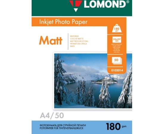 Lomond Photo Inkjet Paper Matte 180 g/m2 A4, 50 sheets