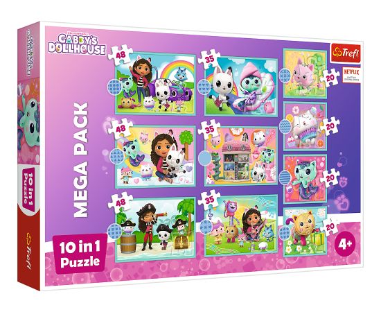 TREFL GABBY´S DOLLHOUSE Pužļu komplekts 10 in 1