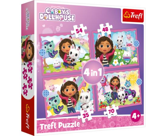 TREFL GABBY´S DOLLHOUSE Комплект пазлов 4 в1