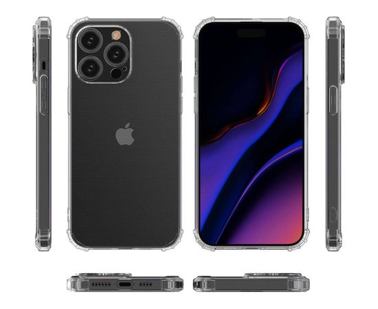 Anti shock силиконовый чехол Fusion 1.5 мм для Apple iPhone 15 Pro Max прозрачный