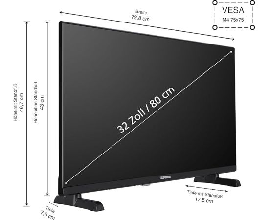 Televizors Telefunken XH32TO750S, LED