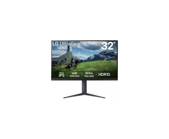 LG 32” ULTRAGEAR™ QHD NANO IPS 180HZ, 1MS (GTG), HDR10