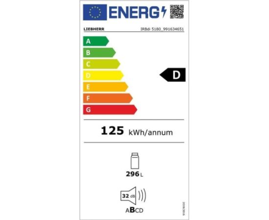 Liebherr IRBDI 5180 BioFresh, 178cm Ledusskapism, iebūvējams