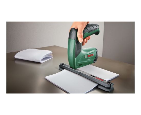 Bosch battery-powered staple gun PTK 3.6 Li Office set, electric staple gun (green, incl. 3,000 staples)