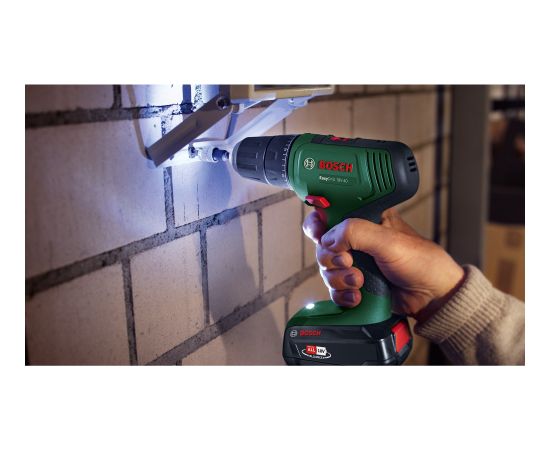 Bosch cordless drill/driver EasyDrill 18V-40 + SystemBox (green/black, Li-ion battery 1.5Ah, case, POWER FOR ALL ALLIANCE)