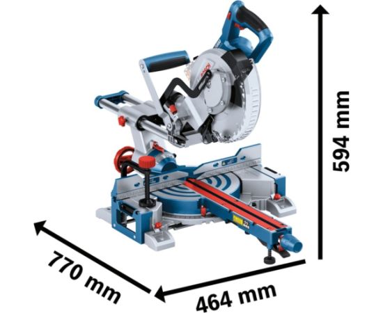 Bosch cordless chop and miter saw BITURBO GCM 18V-254 D Professional solo, chop and miter saw (blue, without battery and charger)