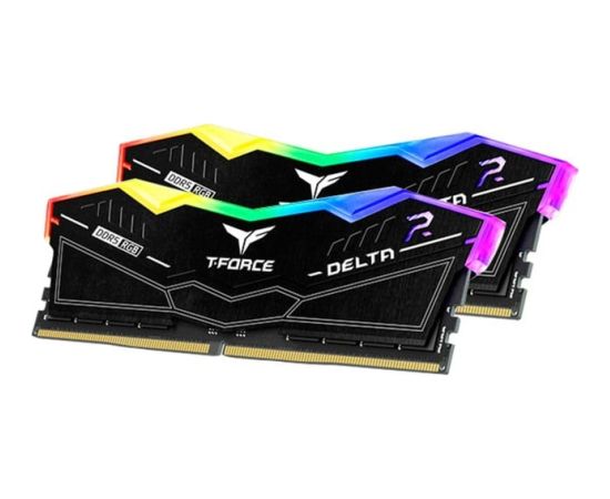 Team Group DDR5 64GB - 6000 - CL - 38 -  Dual-Kit - DIMM - FF3D564G6000HC38ADC01, Delta RGB, XMP, black