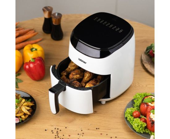 Zelmer ZAF3551W fryer Single 3.5 L Stand-alone 1200 W Low fat fryer Black, White