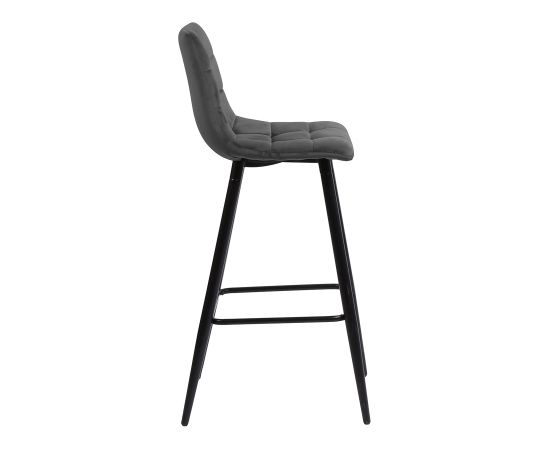 Bar chair CHILLI brownish gray velvet