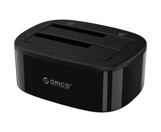 Orico docking station for 2.5" / 3.5" HDD / SSD, 5Gbps, USB-C to USB-C/A with cloning function (black)