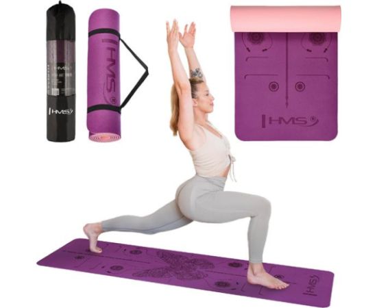 Jogas paklājiņš YM10 YOGA MAT TPE VIOLET HMS