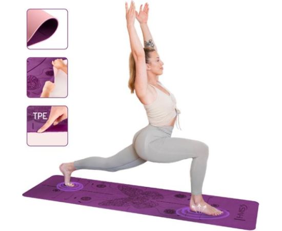 Jogas paklājiņš YM10 YOGA MAT TPE VIOLET HMS