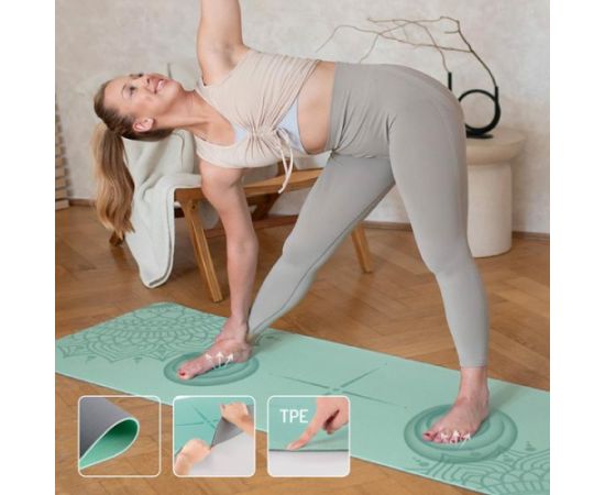 Jogas paklājiņš YM10 YOGA MAT TPE MINT HMS