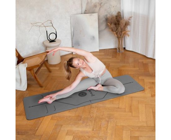 Jogas paklājiņš YM10 YOGA MAT TPE GRAY TPE HMS